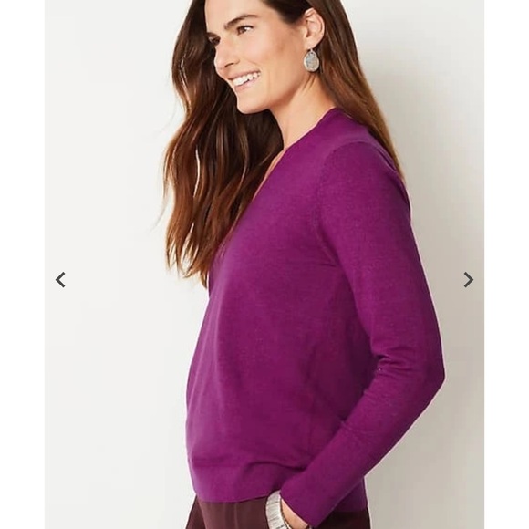 J.Jill 100% Merino Wool High Ribbed-Sleeves Sweater RED size Medium - Picture 11 of 15